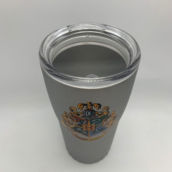 Harry Potter Hogwarts Emblem Metal Travel Thermos Cup Warner Bros. - Picture 4 of 16